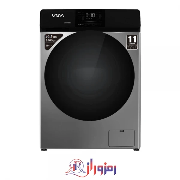 ماشین لباسشویی یونیوا uneva چین سفید و نقره ای 10.5 کیلو 1400 دور مدل wm-1045vw